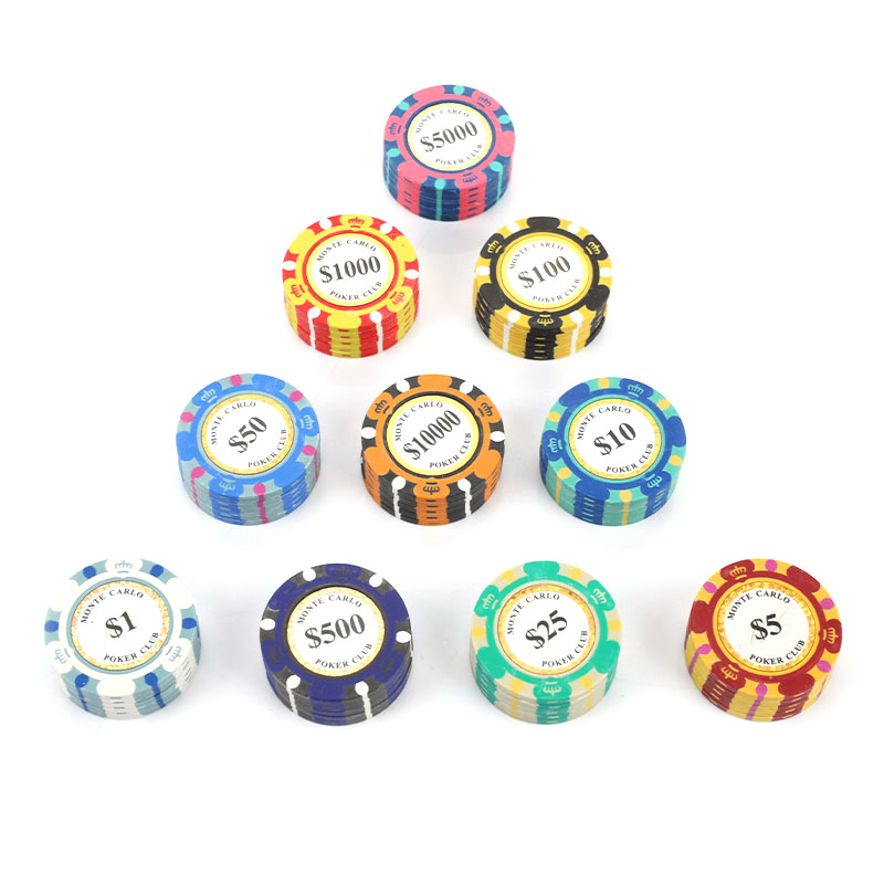 Customize Entertainment Plastic Poker Chip 10G 39Mm Ceramic Cheap Rfid Poker Chips With Digital Print