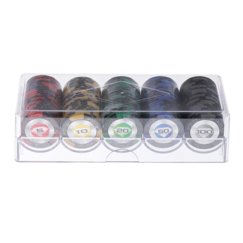 Wholesale Poker Chips Plaque 68.5Mm 80.5Mm 94.5Mm Length 1000 Baccarat Poker Chip Sets With Acrylic Box