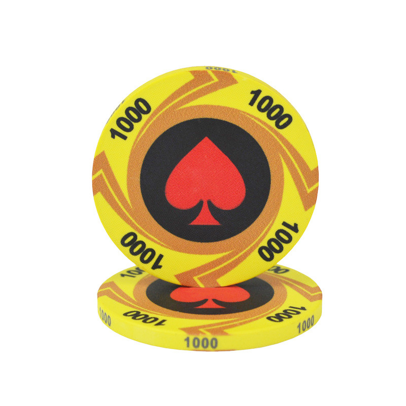 Professional 1000Pc Plastic Abs Casino Ceramic Playing Clay Poker Set 1000 Chips 14G With Aluminum Case