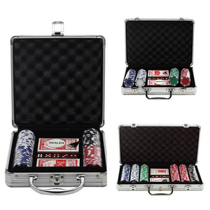 High Quality 500Pcs Tray Customized Double Poker Chip Scroll Mini Poker Chips Case Box With Poker Chips