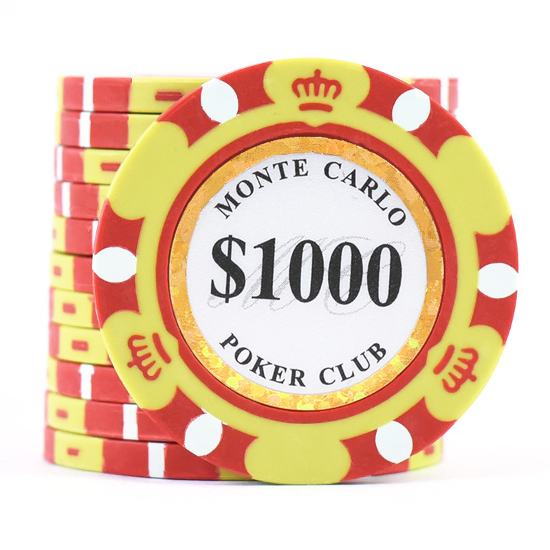 High Quality Clay Casino 25000 Poker Chip Blank Ceramic 14G Rolls White Number Stickers Custom Poker Chips