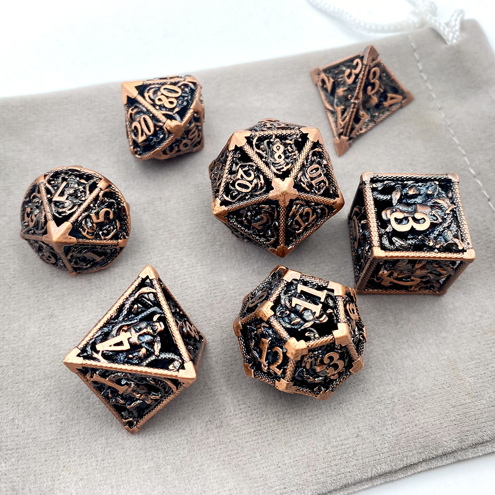 Buy Loaded Polyhedral Dice Set Custom Metal Dice