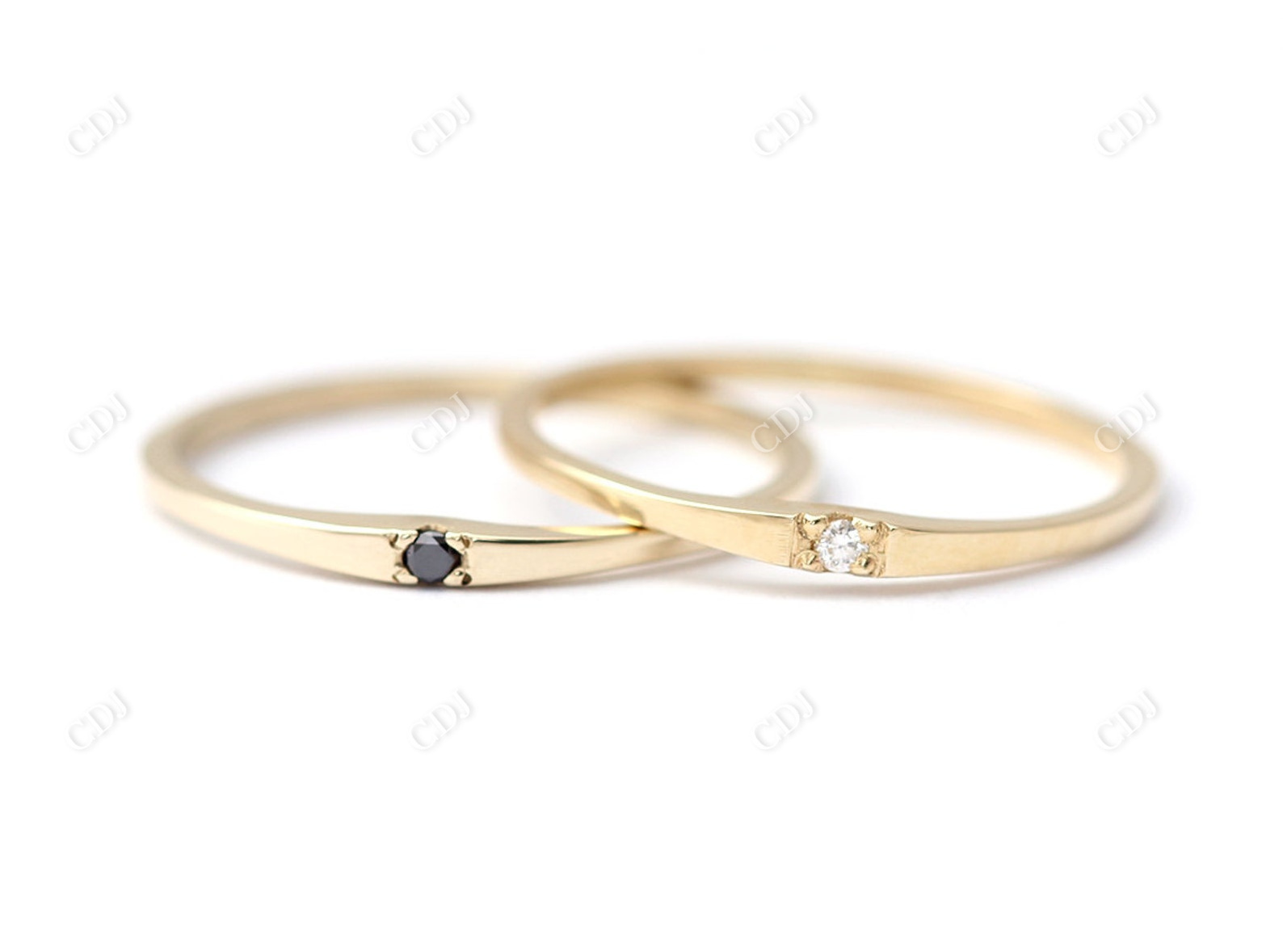 New Trendy Lab Grown Diamond Wedding Band Single Stone Dainty Ring Simple Thin Gold Wedding Band Adjustable Ring For Women