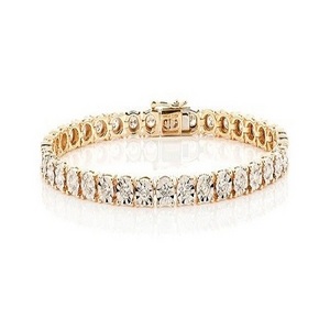 Wholesale Price Hot Sale Diamond Jewelry Customize 14K Solid Gold Lab Grown Tennis Bracelet Classic Design Stylish Bracelet