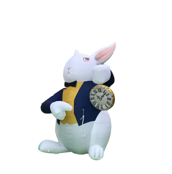 giant inflatable white rabbit alice rabbit in wonderland advertising inflatables rabbit