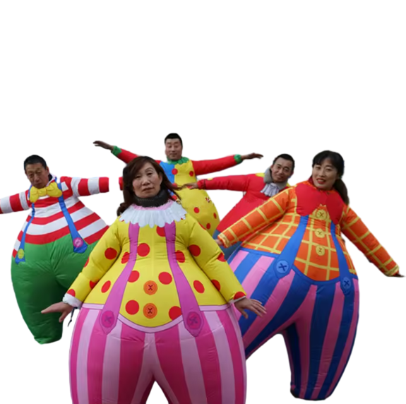 funny walking wholesale party joker suit fat circus clown adult inflatable cosplay clown costume