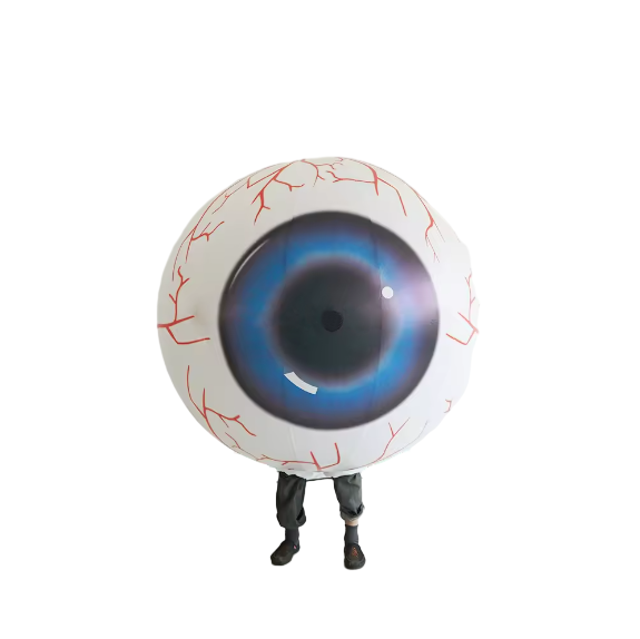 Fashionable advertising walking inflatable costume , inflatable eyeball costume