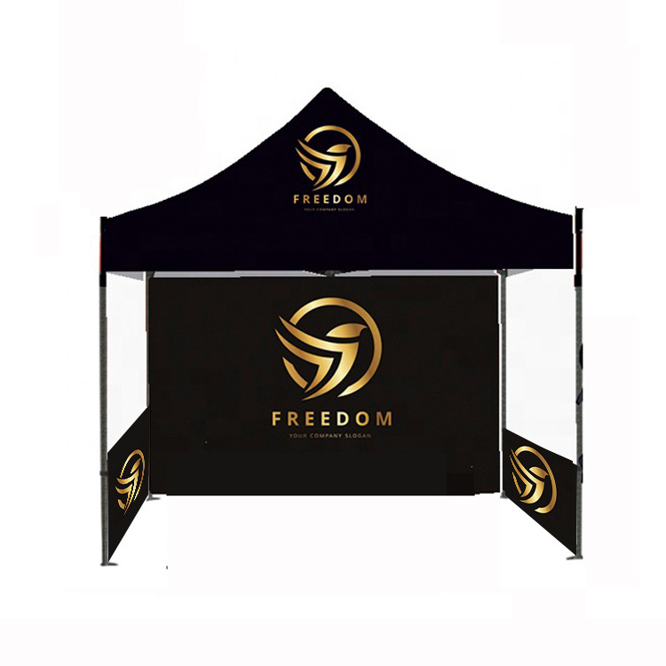 Shop 3x3m tent frame +canopy +1pc single side full wall+2pcs single side half  wall advertising promotion event custom   tent