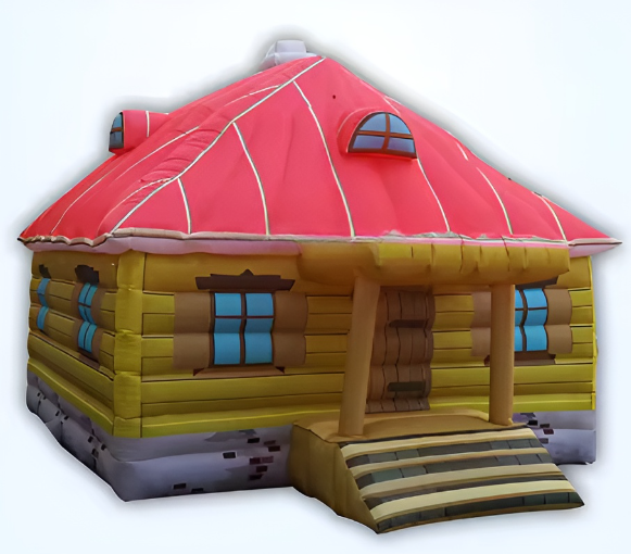 Outdoor inflatable house tent, inflatable log cabin tent house tent for sale