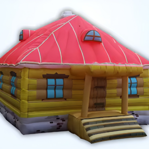 Outdoor inflatable house tent, inflatable log cabin tent house tent for sale