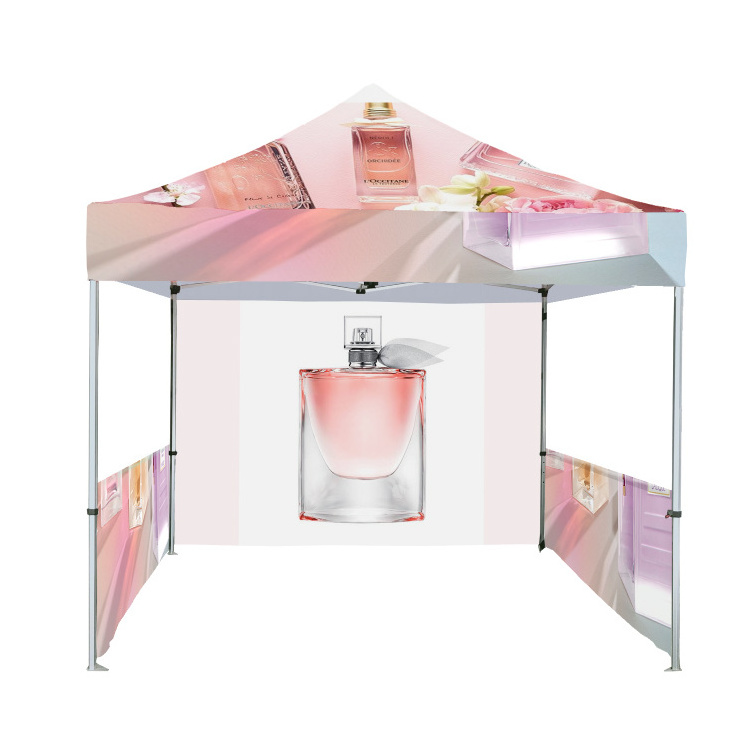 Shop 3x3m tent frame +canopy +1pc single side full wall+2pcs single side half  wall advertising promotion event custom   tent