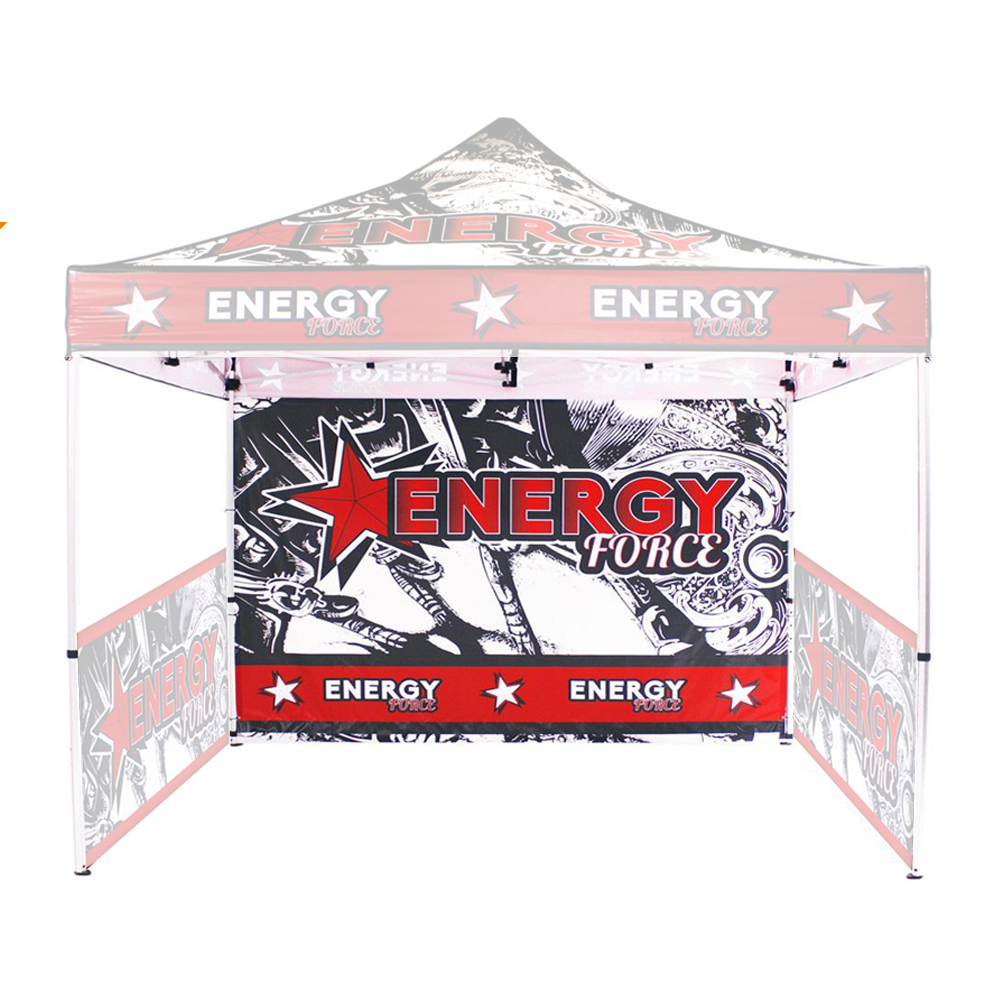 Custom print 10x10  canopy tent  single side full wall advertising  event custom print trade show ez pop up marquee gazebo