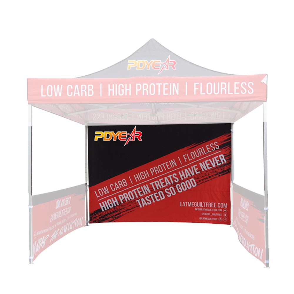 Custom print 10x10  canopy tent  single side full wall advertising  event custom print trade show ez pop up marquee gazebo