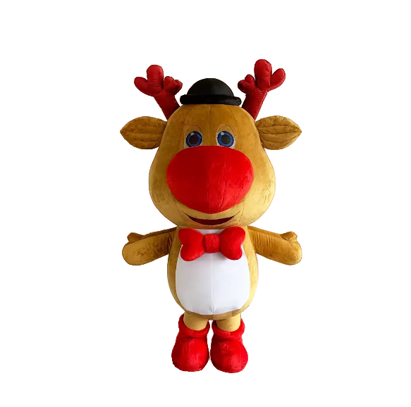 Christmas parade inflatable moving moose plush toy model costume