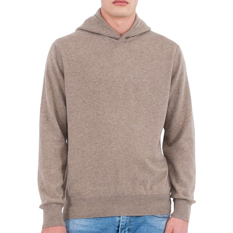 Men's double knit hood Pure 100% Cashmere Hoodies Sweatshirt cashmere wool hoodie men