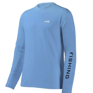 High Quality 88 Polyester 12 Spandex Anti-uv Quick Dry Long Sleeve Fishing Clothing Custom Sublimation Fishing Jersey Shirts