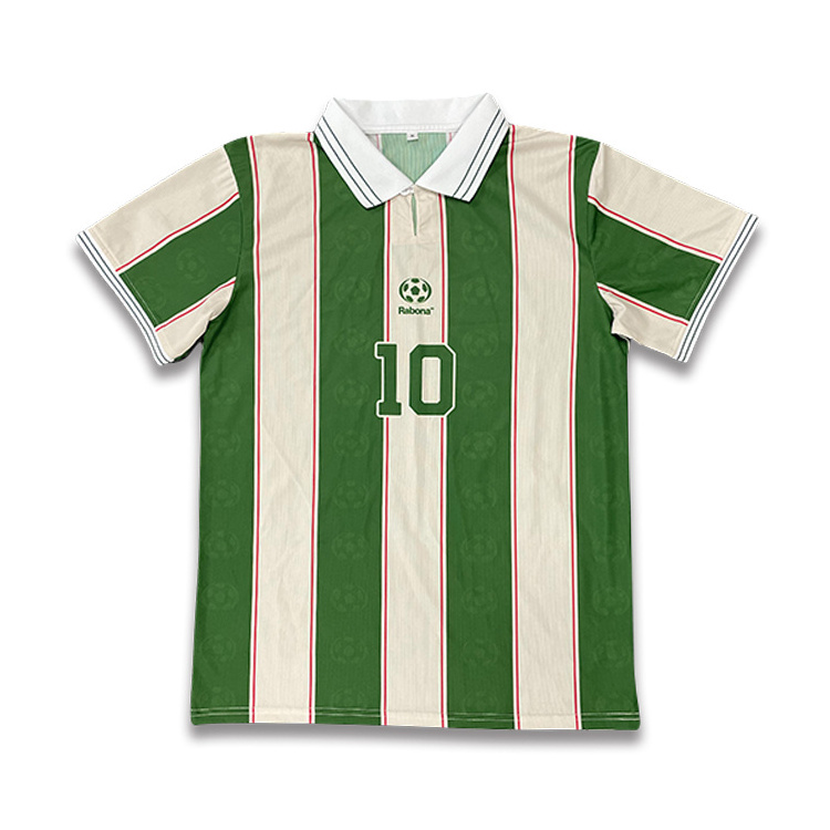 Healong Factory Customized Full Sublimated Soccer Polo Shirts Classic Retro Football Jersey