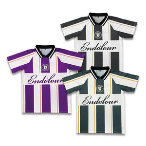 Wholesale Customized Sublimated Football Shirt Classic Stripe Retro Football Jersey