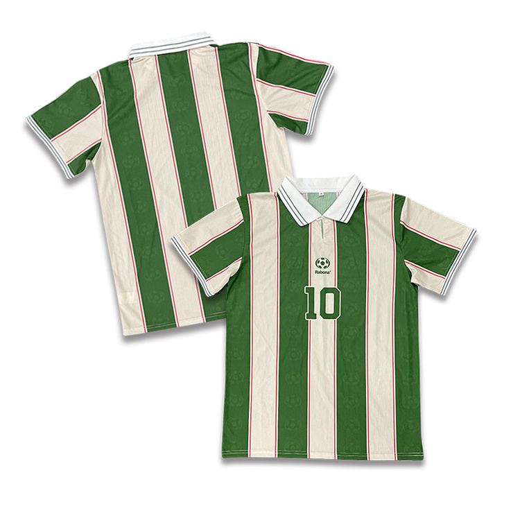 Healong Factory Customized Full Sublimated Soccer Polo Shirts Classic Retro Football Jersey