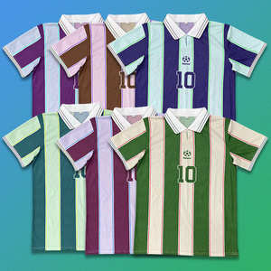 Healong Factory Customized Full Sublimated Soccer Polo Shirts Classic Retro Football Jersey