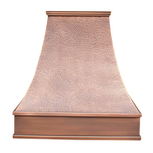 Customhoodsmaster H80002 custom hand crafted hand hammered antique copper kitchen chimney range hood canopy hood