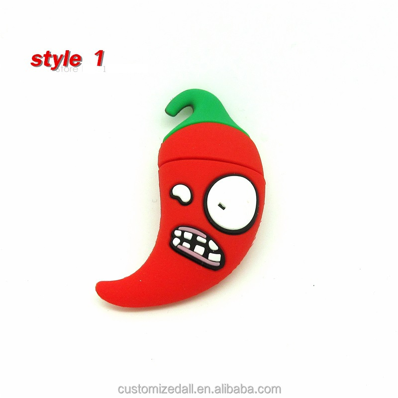 11 kinds of cartoon vegetables and fruits usb memory stick pepper carrot watermelon usb flash drive cartoon fruits memory stick