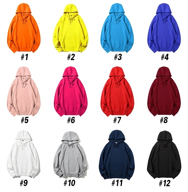 High Quality Cotton Pullover Warm Oversize Wholesale Men Custom Logo Printing Embroidery Fleece Hoodies