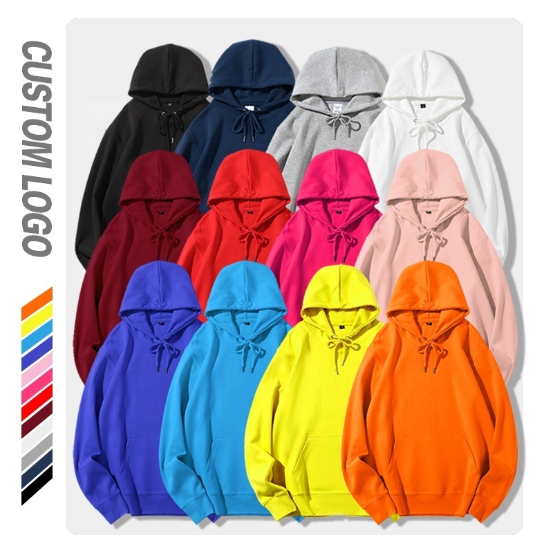 High Quality Cotton Pullover Warm Oversize Wholesale Men Custom Logo Printing Embroidery Fleece Hoodies