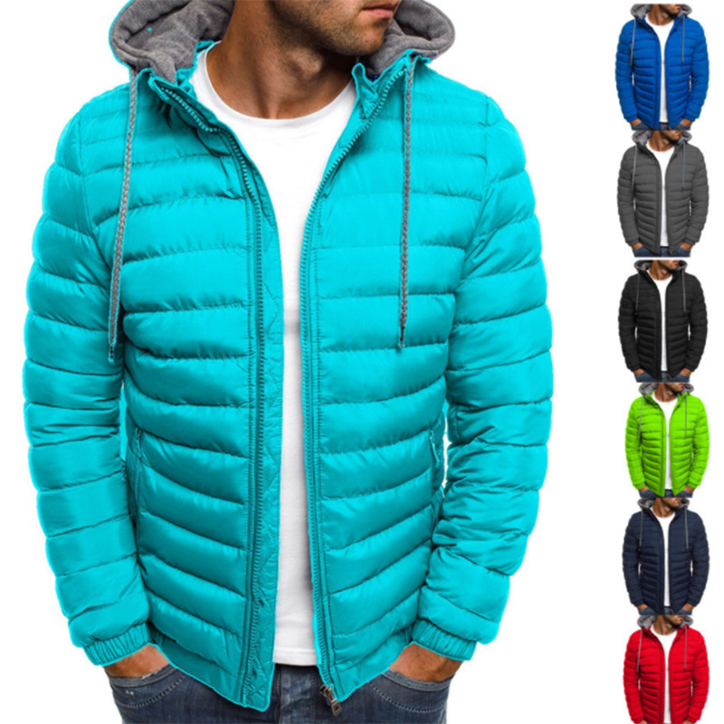 New Fashion Customize Winter Thick Long Hooded Quilt Casual Puffer Hiking Down Jackets for Men's down Coats