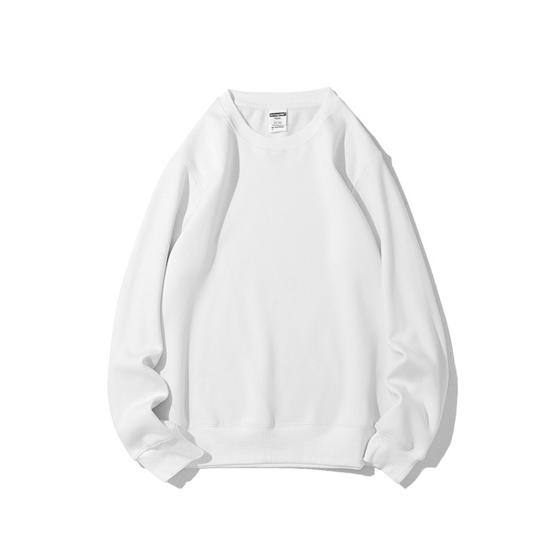 New Arrival Custom Logo Crewneck Cotton Sweatshirt Drop Shoulder Pink Colors Casual Loose Pullover Fleece Men's Sweater