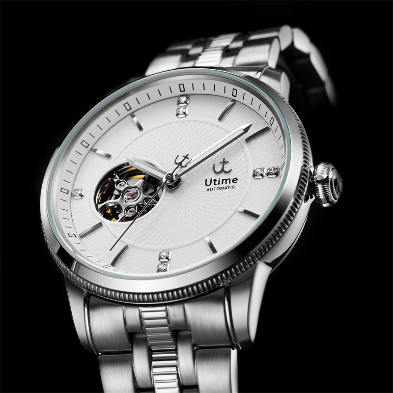 Fashion Charm 5 Atm Water Resistant Stainless Steel Watch U0035G Men Mechanical Tourbillon Watch