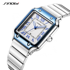 Sinobi Rectangle Quartz Watches Women Wrist Luxury Top Brand Quality MIYOTA 2035 Movement Custom Logo Watch Saat Montre Femme