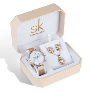 Fashion Female Quartz Wrist Watch Sets With Box Colourful K0039L Ladies Watch Gift Set Valentine's Gift