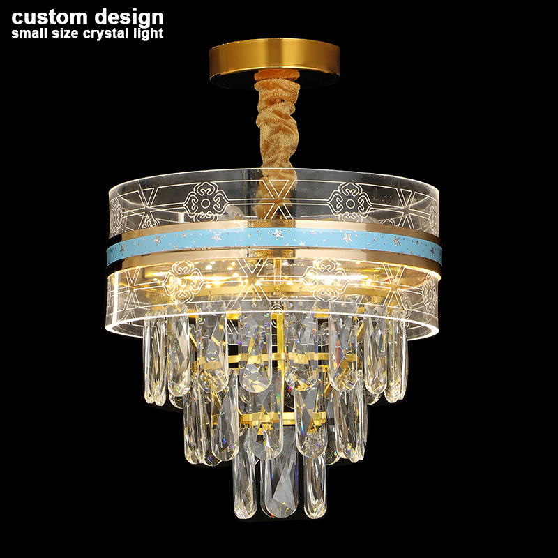 Factory Price Use In Smaller Rooms Porches Hallways Low Ceiling Small Led Crystal Pendant Light Crystal Chandelier