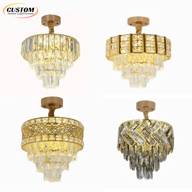 Industrial Style Ceiling Light Brass Living Room Lights Brass Pendant Light With Remote Control Ceiling Crystal Chandeliers