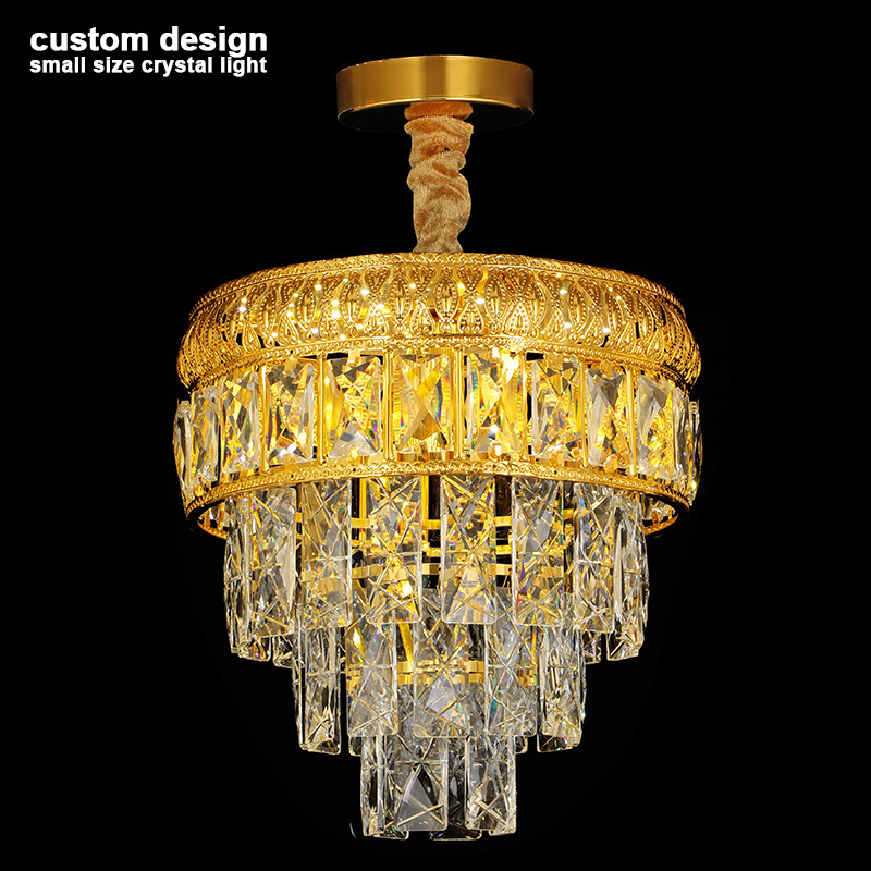 Factory Price Use In Smaller Rooms Porches Hallways Low Ceiling Small Led Crystal Pendant Light Crystal Chandelier