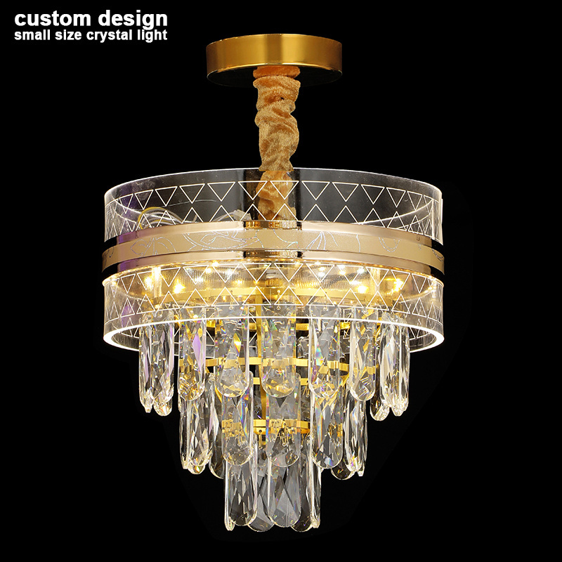 Factory Price Use In Smaller Rooms Porches Hallways Low Ceiling Small Led Crystal Pendant Light Crystal Chandelier