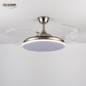 Bathroom Light Modern Techo Abanico De Square Chandelier Ceiling Fan With Light And Remote Fan Light