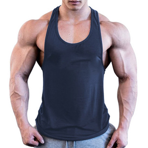 Men Cotton Polyester Gym Fitness Wear Singlets 2022 High Quality Fitness Singlets