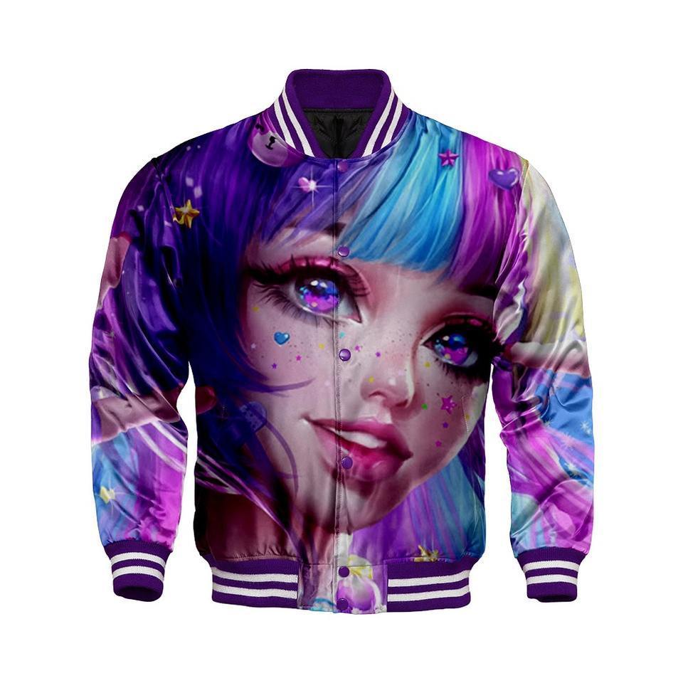 men sublimation high quality  custom wholesale satin varsity letterman baseball bomber jacket