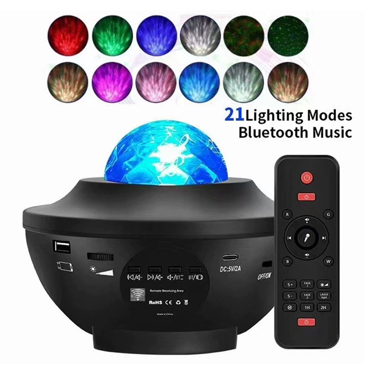 Home decoration aurora star projector led night light gaming room bluetooth RGB lamp indoor mini USB rechargeable starry light