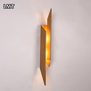 Home decor gold luxury metal wall lamp minimalist vertical modern wall light G9 hallway hotel bedroom nordic sconce wall lamp