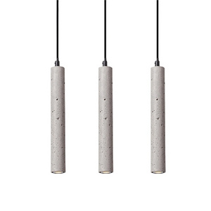 Cement made home decor concrete lamp kitchen island led hanging lamp designers restaurant bars nordic modern tube pendant light