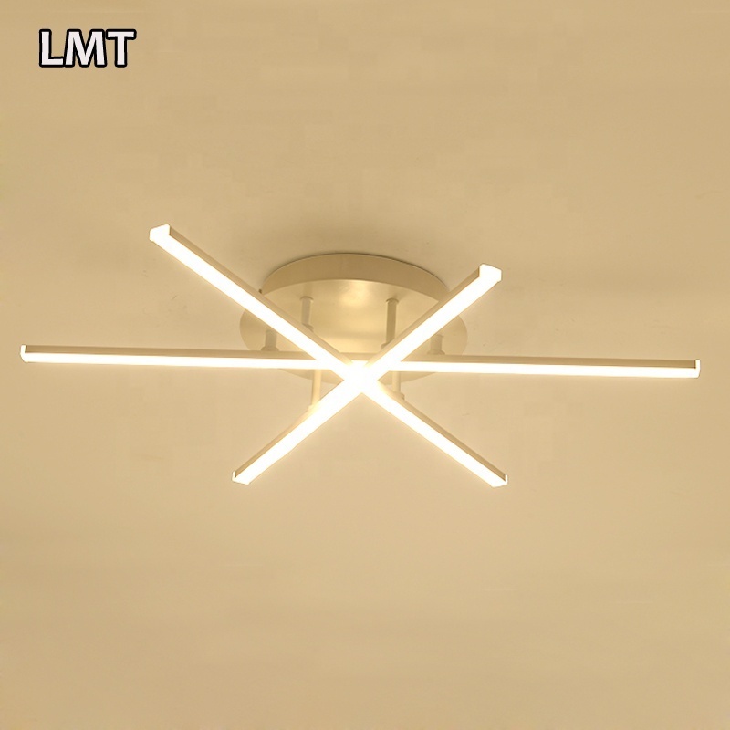 Black white modern aluminum ceiling lamp living room bedroom remote control led ceiling light