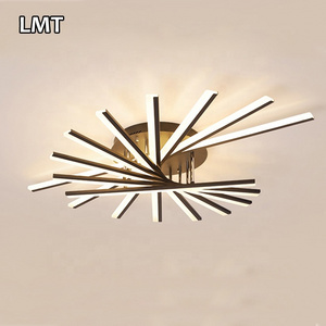 Black white modern aluminum ceiling lamp living room bedroom remote control led ceiling light