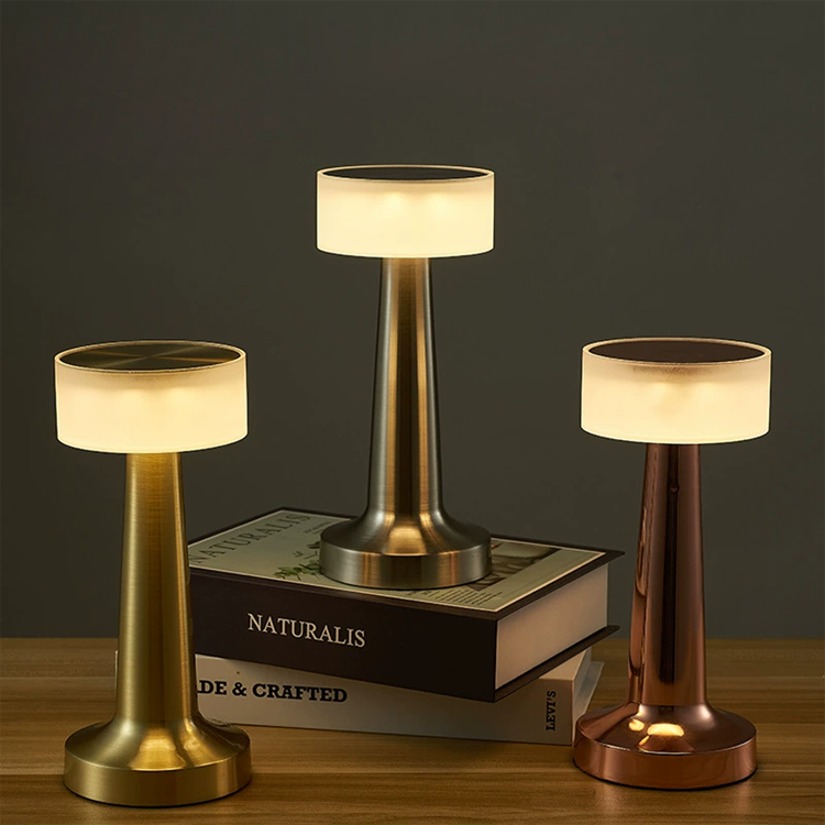 Restaurant modern gold luxury desk wireless night light hotel bedside baby gifts USB rechargeable dimmable led table lamp