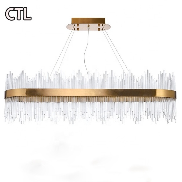 Zhongshan cheap stainless steel glass pendant light hotel led hanging lamp living room modern gold luxury k9 crystal chandelier