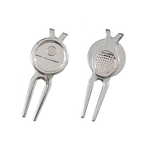 Zinc alloy Magnetic golf repair tool with back clip divot tool