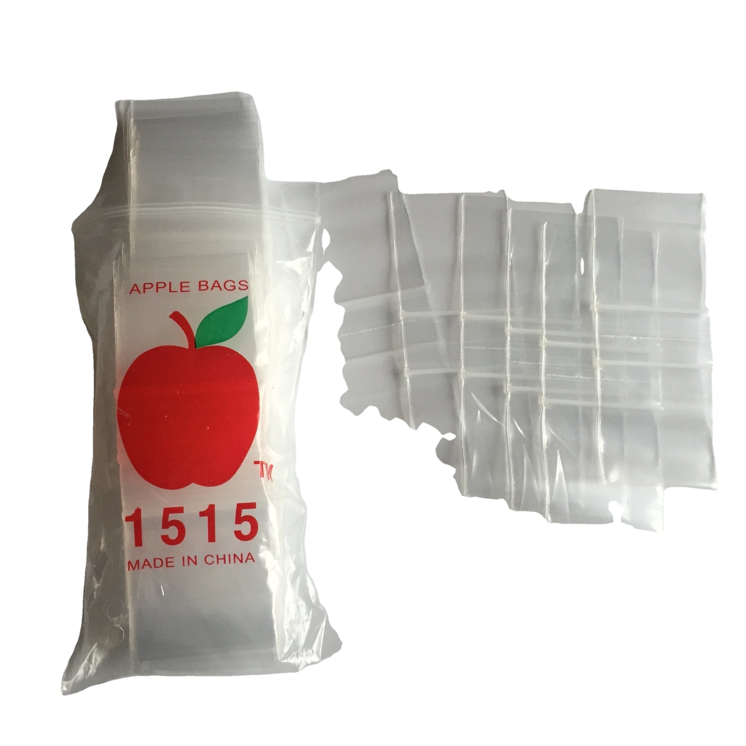 Hot Selling Eco friendly Zipper Resealable Clothes Packaging Frosted Plastic Ziplock Apple Baggie Bags