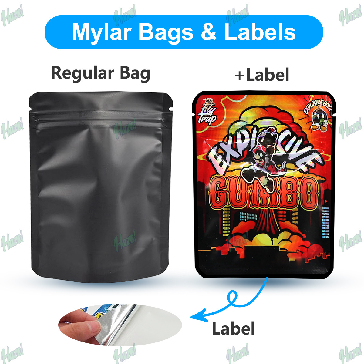 OEM Plastic Customized Mylar Bags Food Packaging Smell Proof Resealable Storage For Pet Bird Dog Cat Flat Foil Stand up Pouch